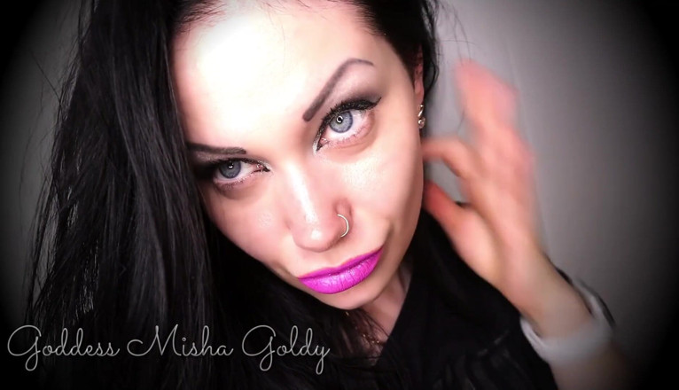Goddess Misha Goldy: Joi purple! Sembah, melancap dan memancut mani!
