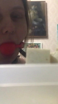 Cooking While Wearing a Collar and a Gag - Lovessie