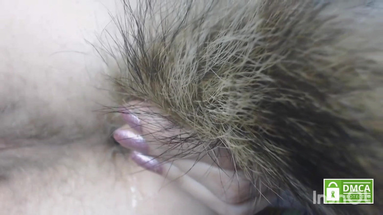 Risky Hairy Couple: Owłosiona wtyczka analna z ogonem rucha mojego owłosionego dupka