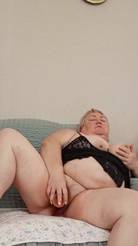 Mother-in-law with a Big Ass and a Dildo in Her Pussy