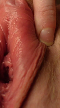 Playing with My Big Labia Pussy Lips