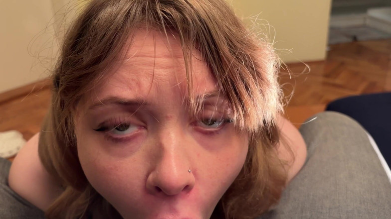 Spacenintenda: Ahegao POV Blowjob in 4K - Kneeling, Dirty Talk, Eye-crossing Part 2
