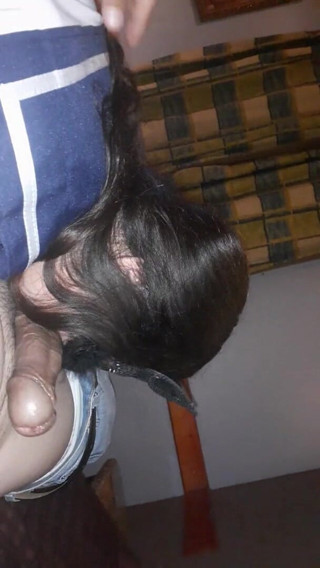 Hernan1871: College girl licking my balls