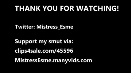 Mistress Esme: puddle of squirt ,