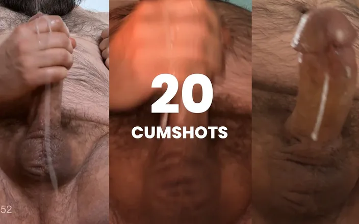 Beardedcummer: Daddy Bear Cumpilation - 20 Cumshots