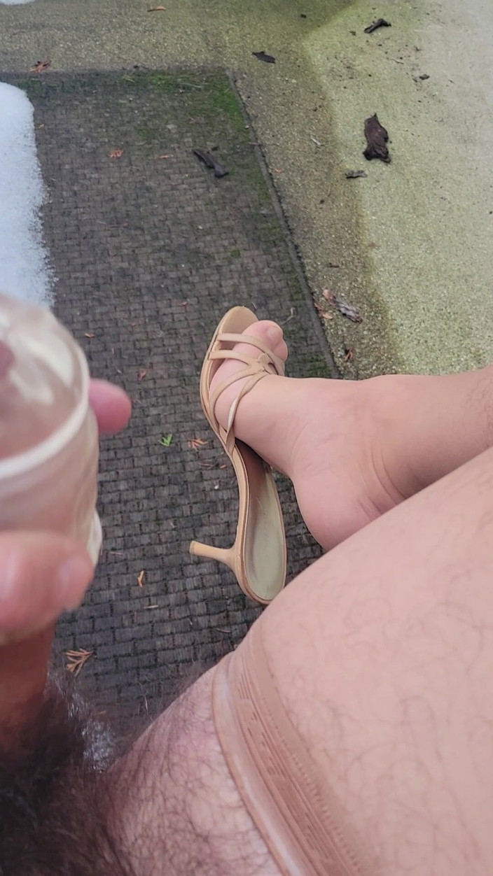 Feet Lover: Draußen nylons und high heels zu tragen