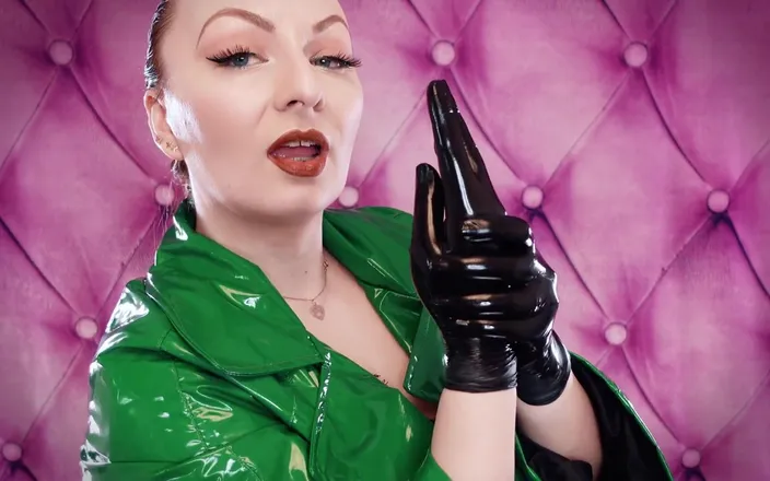Arya Grander: ASMR Vid - Nitrile Gloves and Oil - Fetish Glaminatrix Arya Grander -...
