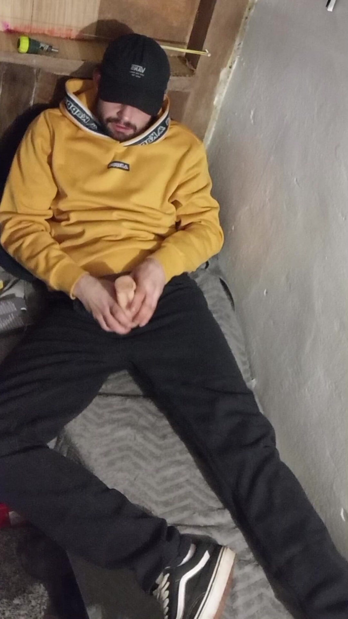 jerkofflover: Masturbating in Bed at the Cabin