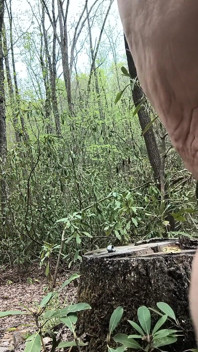 Naughty Maid in the Wood up Close Pisses the Most
