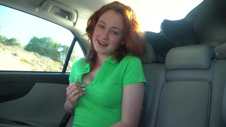 Sheryl X Sinclair: Redhaired Girl Made Mess After Solo Sex in Car