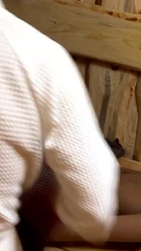 Real Cheating in the Sauna with a Silicone Sex Doll! Cumming Inside! Oral Sex! Homemade!