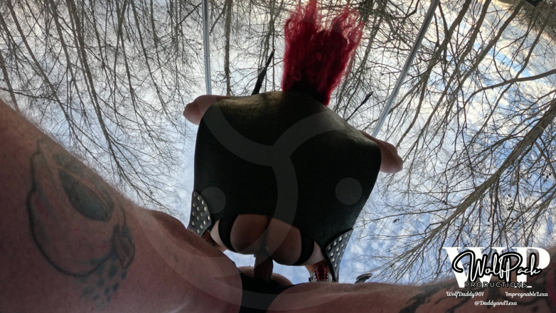 DaddyandLexa: Redhead Transexual Slut Fucked Bareback and Creampied in Public in...