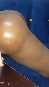 Caught Riding and Twerking on My White Cock Dildo