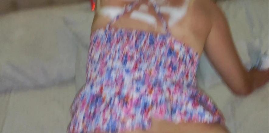 Risky Hairy Couple: Man Help His Sexy Friend with Sunburn and Fucked Her