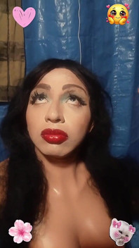 Transvestite on Camera Then Shows Their Butt.