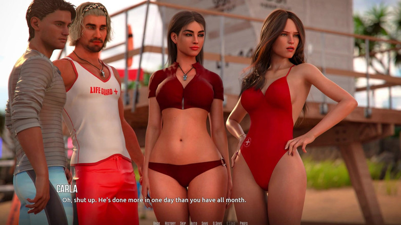 3D Cartoon Porn: ドミノビーチ2:ジョンのエミリーとの運命の夜の散歩