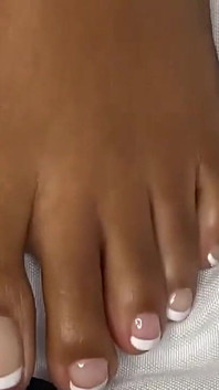 Pedichiură franceză din nailon din dantelă