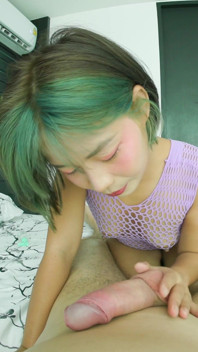 Tiny Asian Teen Sensual Cock Pump
