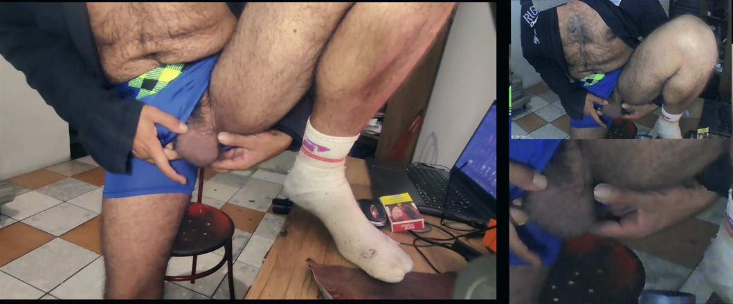 Stink HairyMale: Me in White Used Socks