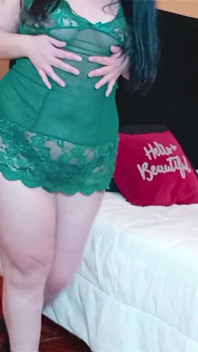 Kelly, in Sexy Green Lingerie, Dances for You, My Love