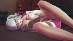 Waifu club 3D: Dívka masturbuje v tělocvičně