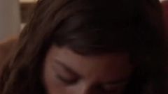 Hairy brunette gets her wet pussy licked and slammed