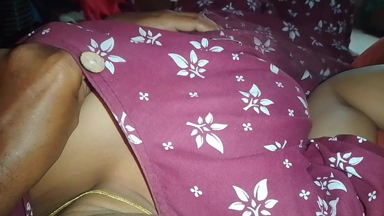 Skydreem1104: Tamil Housewife's Breasts Are Massaged by Her Husband
