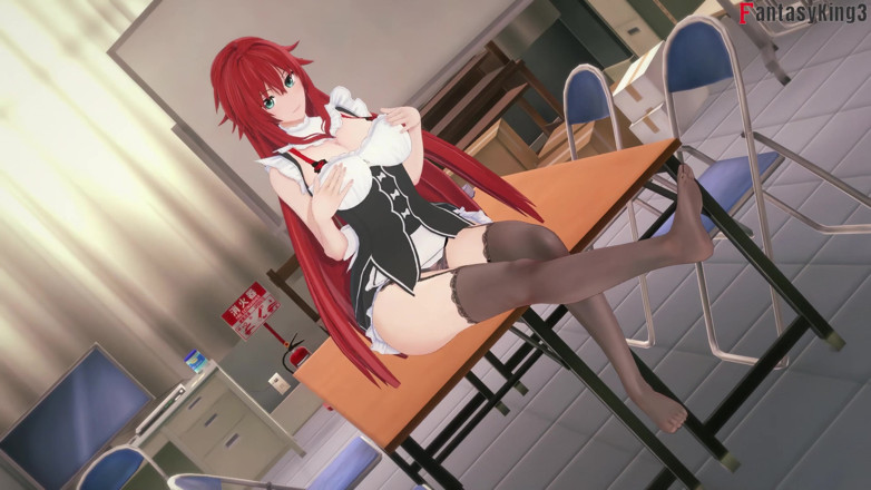 Fantasy king: Rias Gremory покоївка, косплей секс - dxd ntr madness series