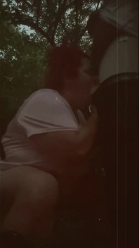 BBW Blowjob Outdoors