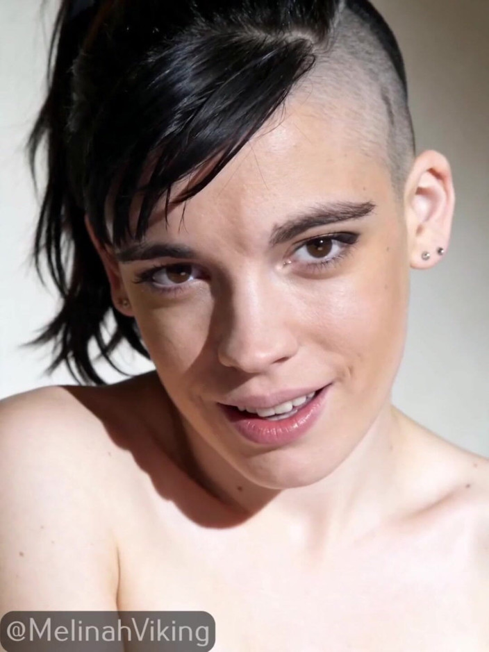 Melinah Viking: Topless Couch Flirt