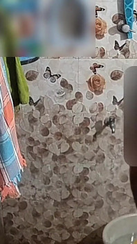 Indian Husband & Wife Bathing Together Naked in Bathroom