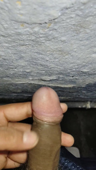 Penish Massage with My Hand in Bathroom