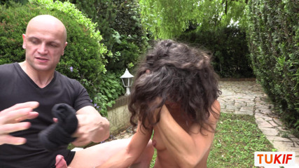 TuKif: Arab French threesome fuck with DP in the garden