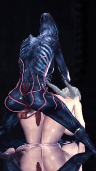 A sexy hottie gets fucked by a female alien in a cave on an exoplanet