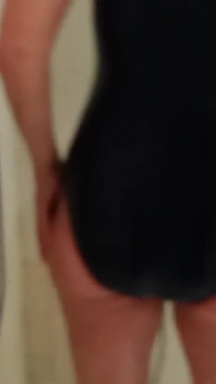 Grandma in a Tight Swimsuit Taking a Shower!