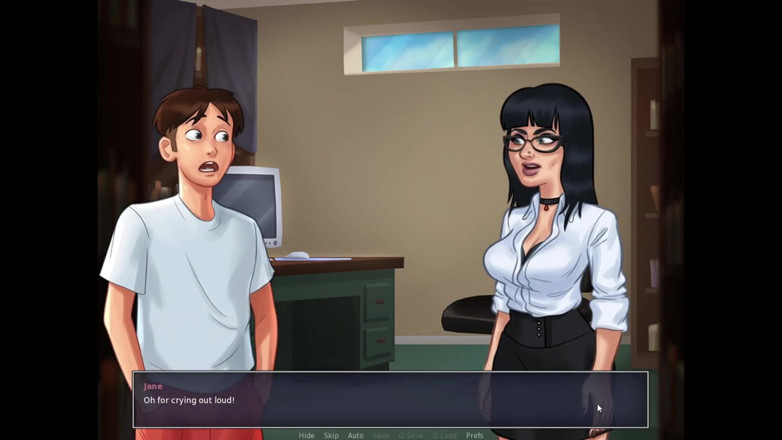 LewdArcade: Summertime Saga Jane och Rendom Copple animeringssamling [del 18] Naken sex spel...