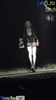 2 Transvestites Offered in the Forest. Waiting for Beautiful Cocks in a Parking Lot. Night Show