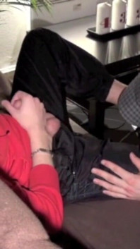 Sex tape with 2 sneakers boy at home