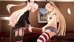 Velvixian3Futanari: Amatsukaze X Shimakaze Dokovací futa Shemale