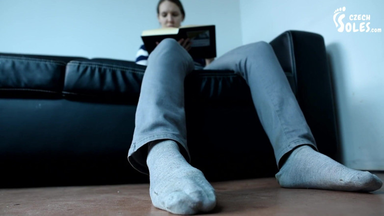Czech Soles - foot fetish content: Small socks ripping and cutting with sexy bare feet sticking...