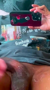 Sloppy BBC Intense Cumming & Moaning While Pumping to JOI