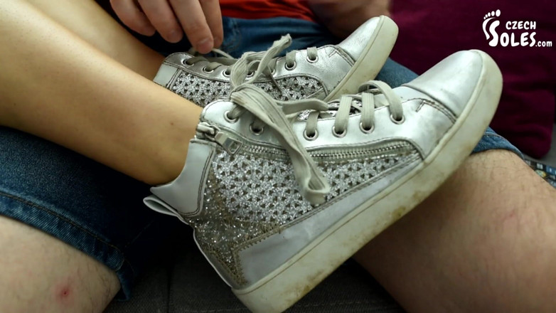 Czech Soles - foot fetish content: College student barefoot in sneakers foot smelling