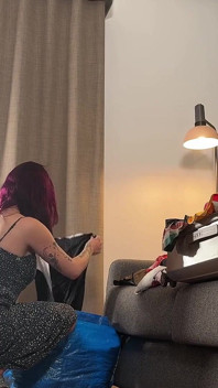 Wonderfully Beautiful Hot Redhead Girl Does an Unboxing with a Try on Haul for Nightie, Skirt and Over Knee Socks with Lingerie