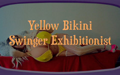 Swingers Club Yellow Bikini Exhibitionist
