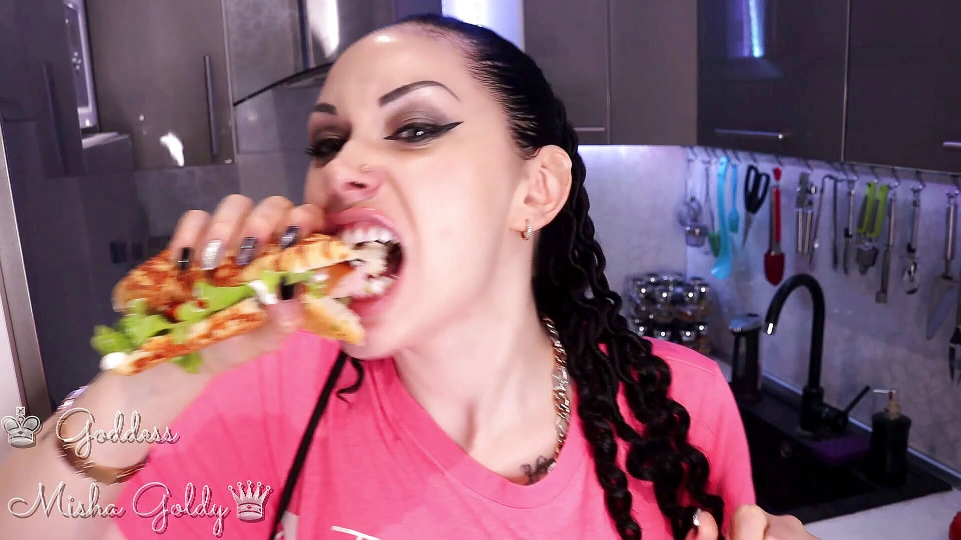 Cooking and eating annoying step-father! Vore fetish by Goddess Misha Goldy  | Faphouse