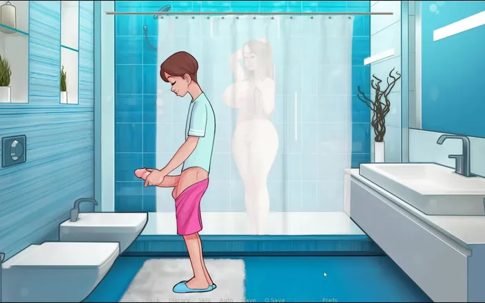 Cumming Gaming: Caught masturbating in the bathroom by my best friend's stepmom