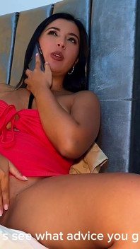 Big-breasted Brunette MILF Knows How to Entertain Herself - Fucks Her Best Friend's stepson.