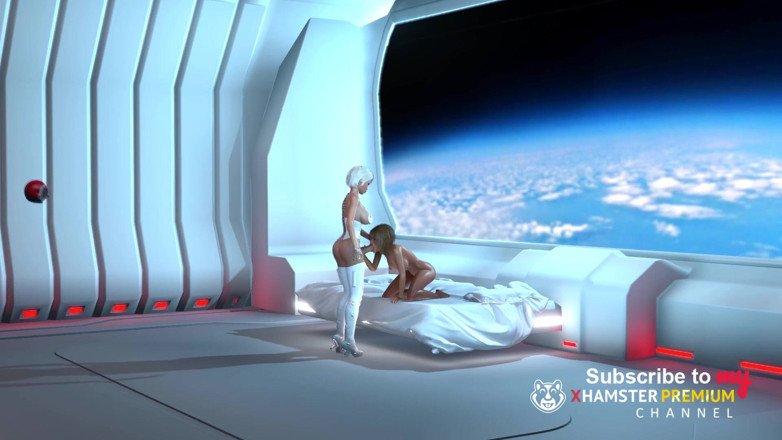 3dxpassion-transgender: 3D sexy sci-fi čůráka, androidka si hraje s sexy ženou na vesmírné...