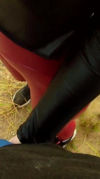 Outdoor Quickie in the Fields with a Huge Creampie