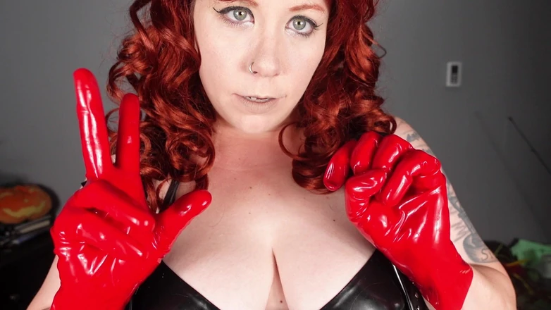 Deanna deadly: POV Tickled by Deanna in Red Latex Gloves Until Orgasm